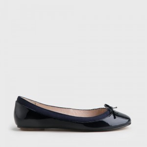 Annelie ballerina patent leather navy