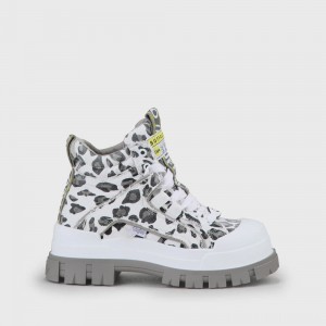 Aspha mid boot leopard white